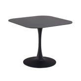 Masa de dining neagra din ceramica si otel 90x90 cm Malta Actona